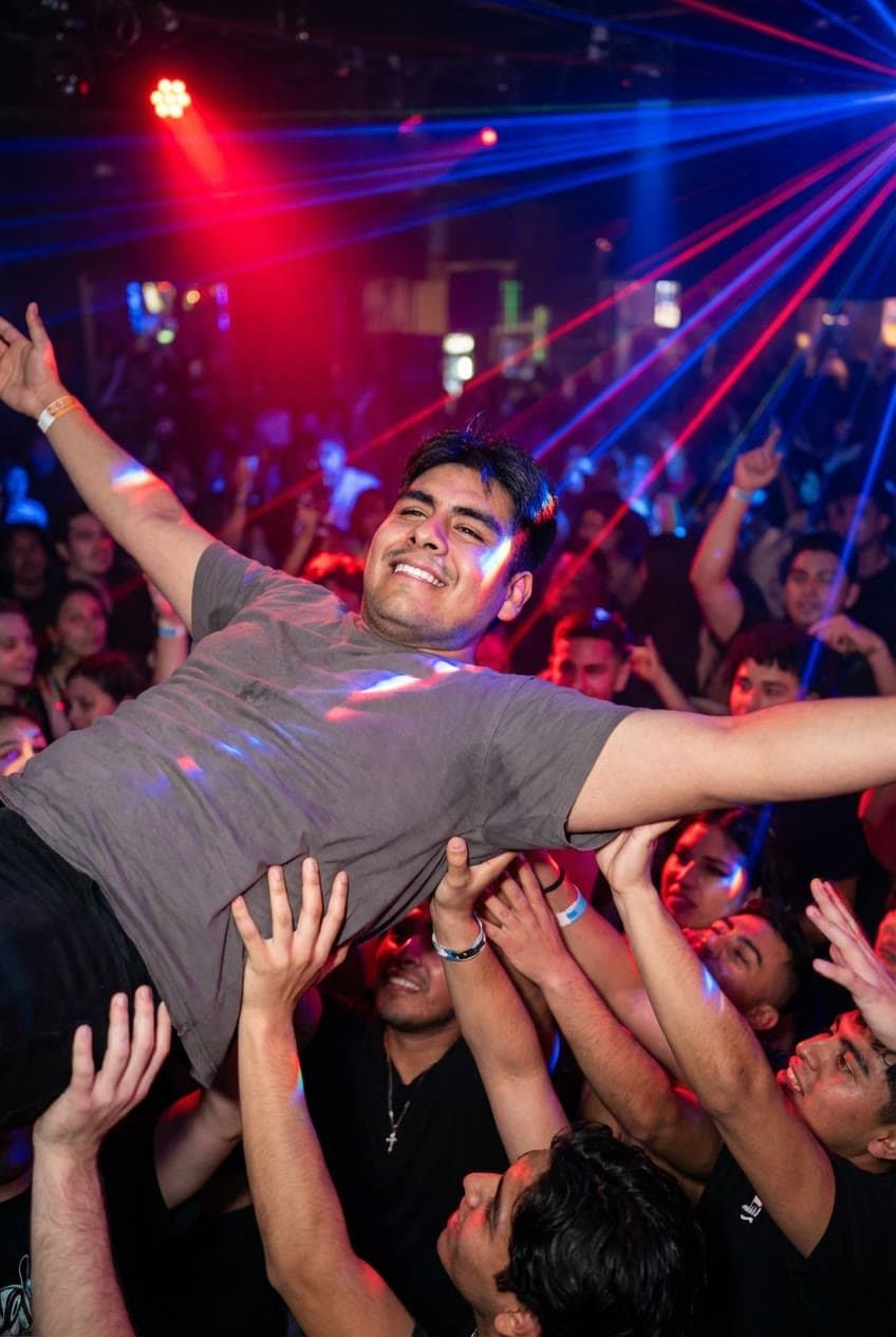 Concert crowd surf AI transformation