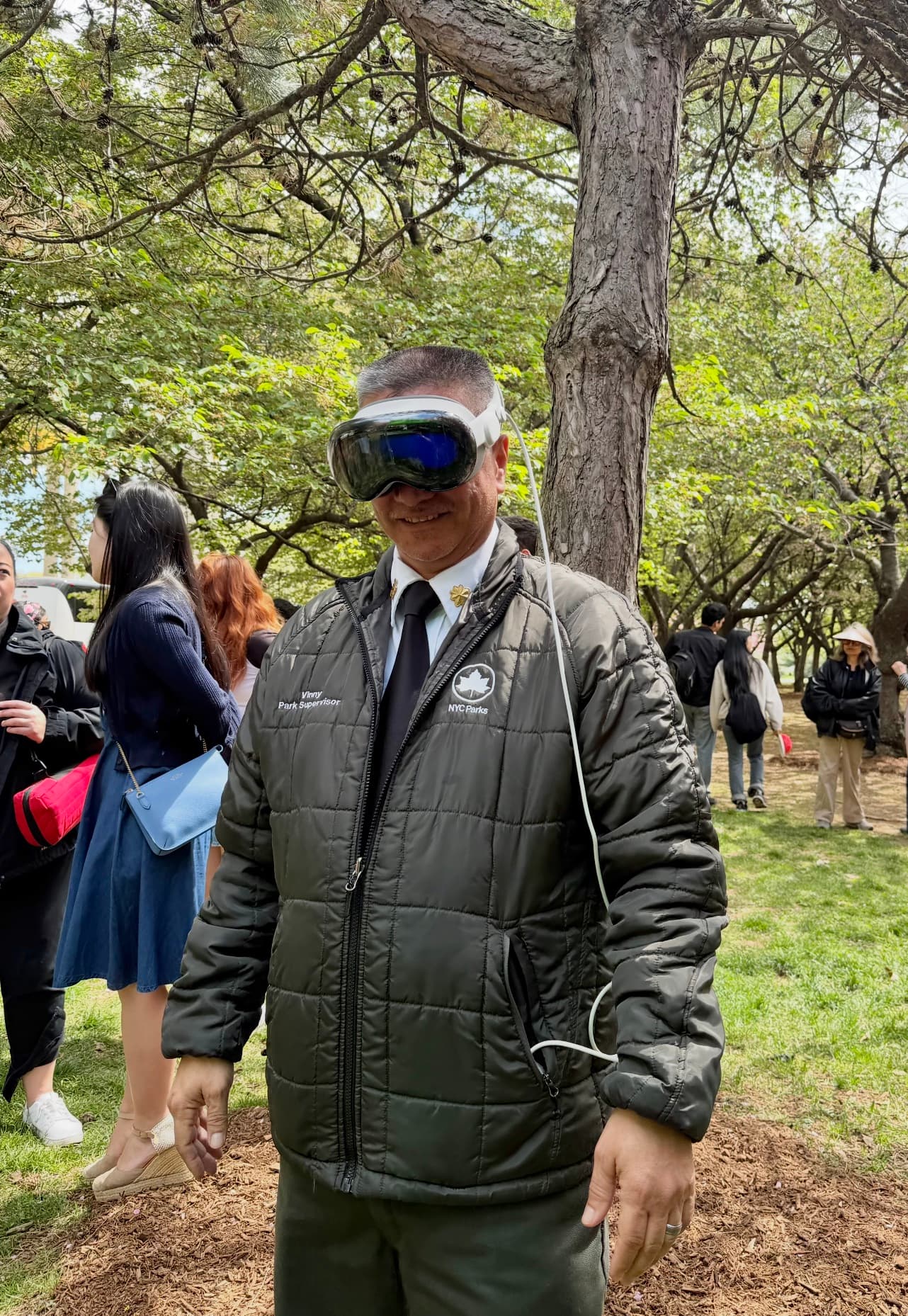 First-time viewer trying the Apple Vision Pro experience