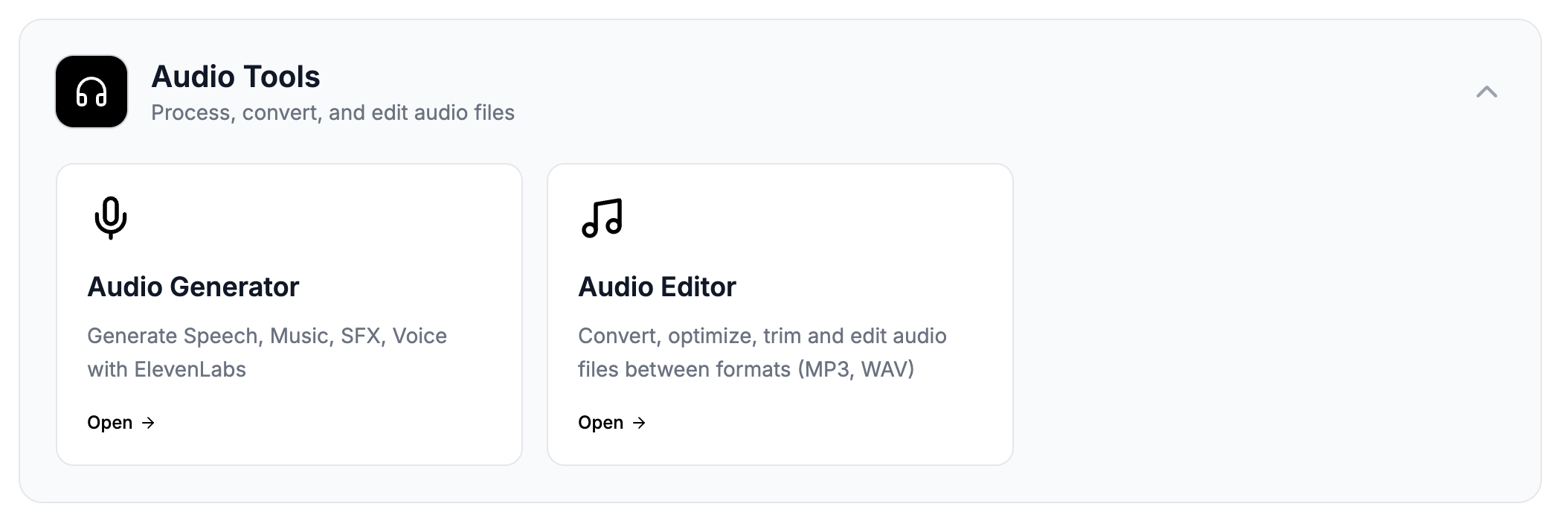 Audio Tools — Audio Generator with ElevenLabs, Audio Editor